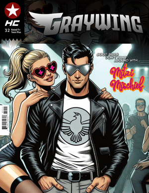 An issue from Graywing's comic series showing Mitzi and Gray at a club together.